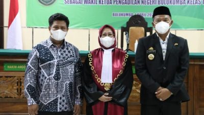 Bupati Andi Utta Hadiri Pelantikan Wakil Ketua Pengadilan Negeri Bulukumba