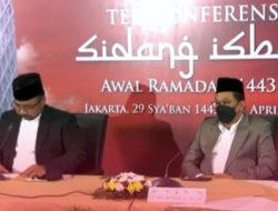Hasil Sidang Isbat, Pemerintah Resmi Menetapkan 1 Ramadhan Pada Minggu 3 April 2022