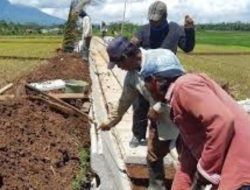 Dorong Pembangunan Yang Lebih Berkualitas, Andi Utta Instruksikan Pekerjaan Irigasi Gunakan Sistem Panel Cetak