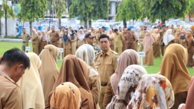 Terlambat dan Tidak Hadir Pekan Lalu, Peserta Apel Bikin Barisan Tersendiri