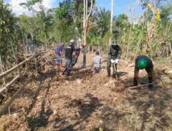 Koramil 1411-02/Bulukumpa Melaksanakan Kerja Bakti Perintisan Jalan Tani